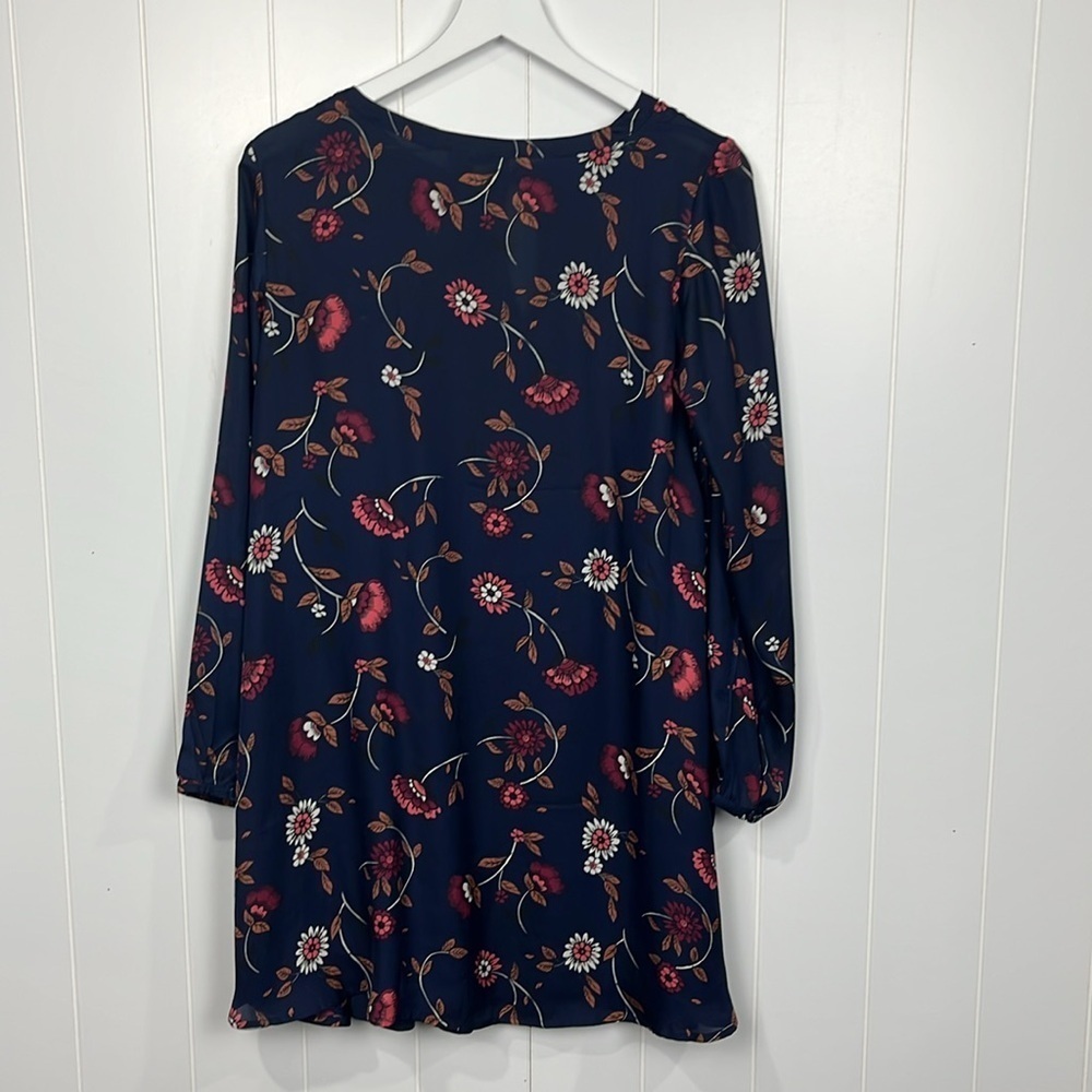 Anthropologie Cupcakes & Cashmere Dress S Navy Floral Print Swingy Quality Liner - Picture 8 of 12